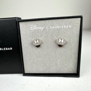 Disney BAUBLEBAR Minnie Mouse Gold and Rhinestone‎ Earrings